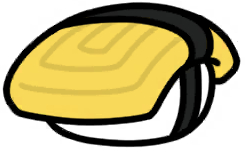 Sushi Cushion (omelet)