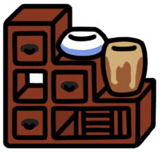 Bureau with Pot